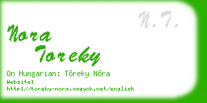 nora toreky business card